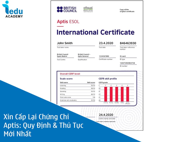 Xin Cấp Lại Chứng Chỉ Aptis: Quy Định & Thủ Tục Mới Nhất 2025